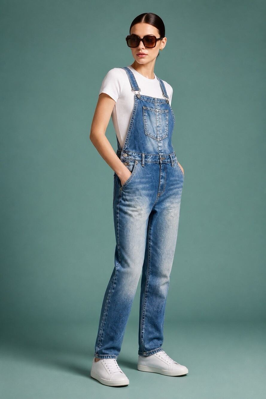 True Religion Katie Overall Straight Fit Jeans Size SP
